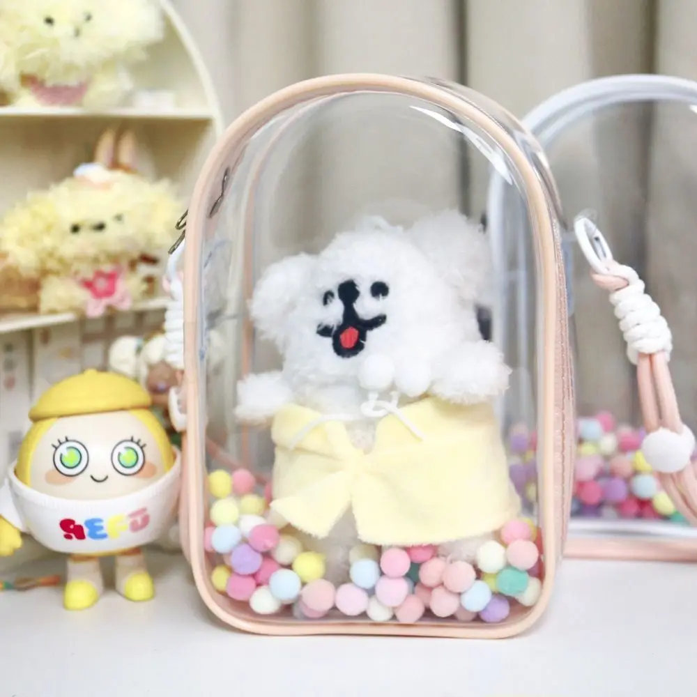 Multicolor Clear Outdoor Doll Bag Transparent Clear Bags Doll Thicken Storage Pouch Thicken Backpack Lanyard