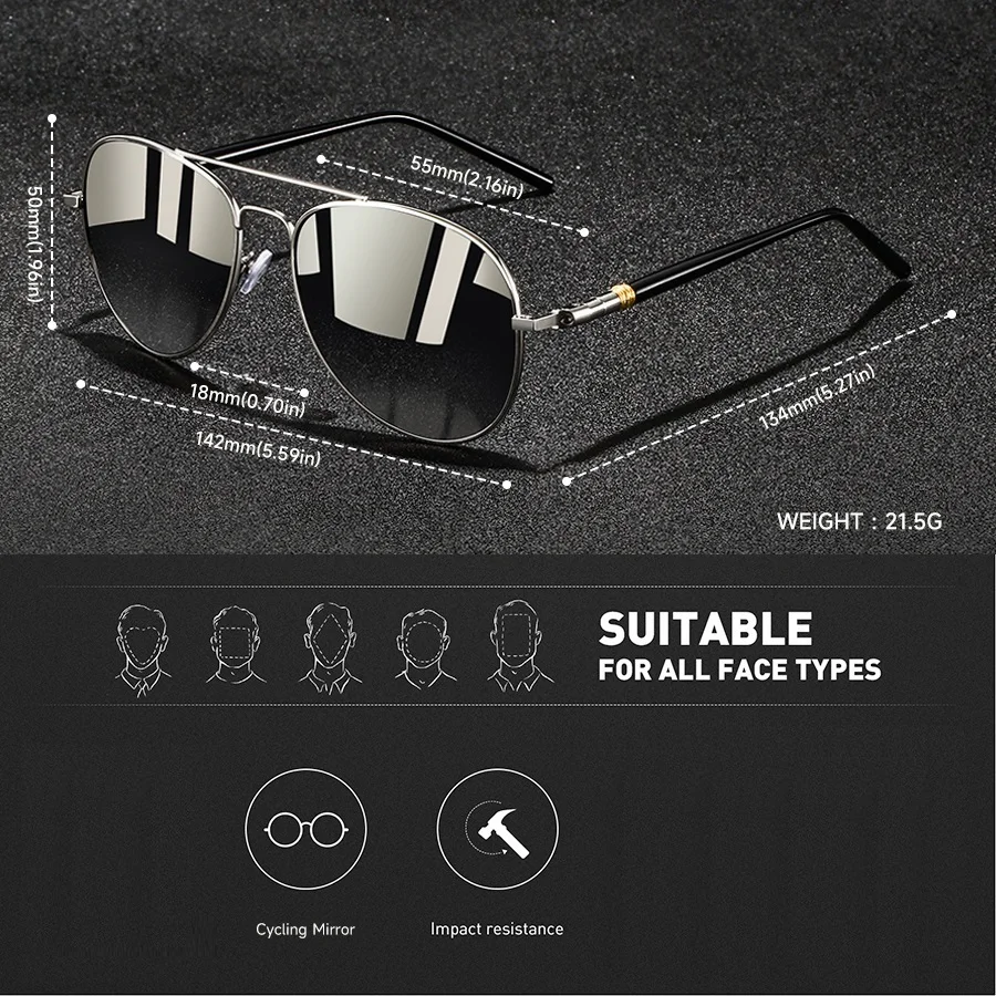 Classic Pilot Sunglasses Men Women Luxury Brand Designer Driving Fishing Sun Glasses For Man Vintage  Eyewear