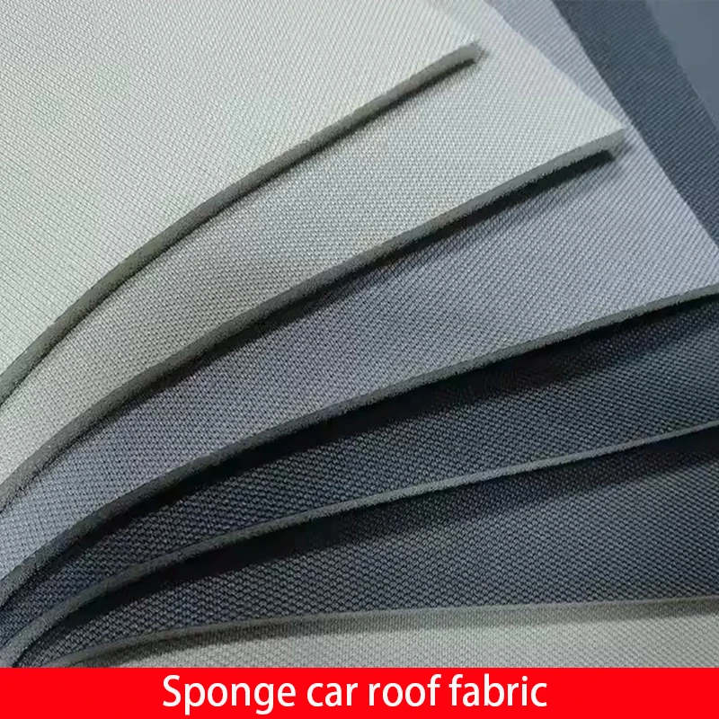 Tavan kaplaması araba çatı astarı tavan kumaş sünger araba için bağlı tekne döşeme iç gökyüzü oto malzeme kumaşlar metre başına DIY