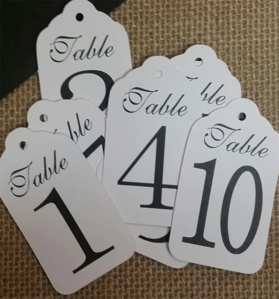 50PCS Table Number Tags Seat Placement Cards (my MEDIUM tag) 1 3/8