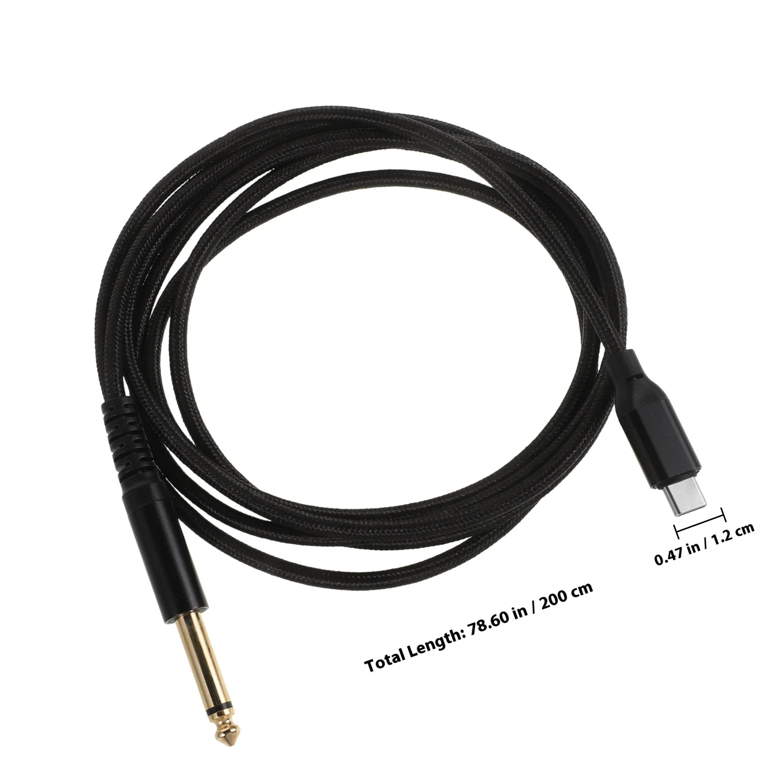 USB Type-C إلى 6.35 مللي متر كابل الصوت أداة المدمج في رقاقة مستقرة واضح كابل تسجيل الصوت لأسلاك الغيتار الغيتار #3