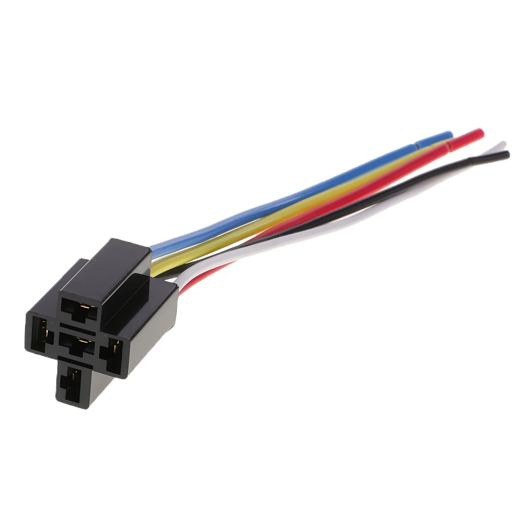 SPDT Automotive 5 Pin 5 Wire Relay with Harness Socket Durable Car Relay Switch for 12V Power Systems
