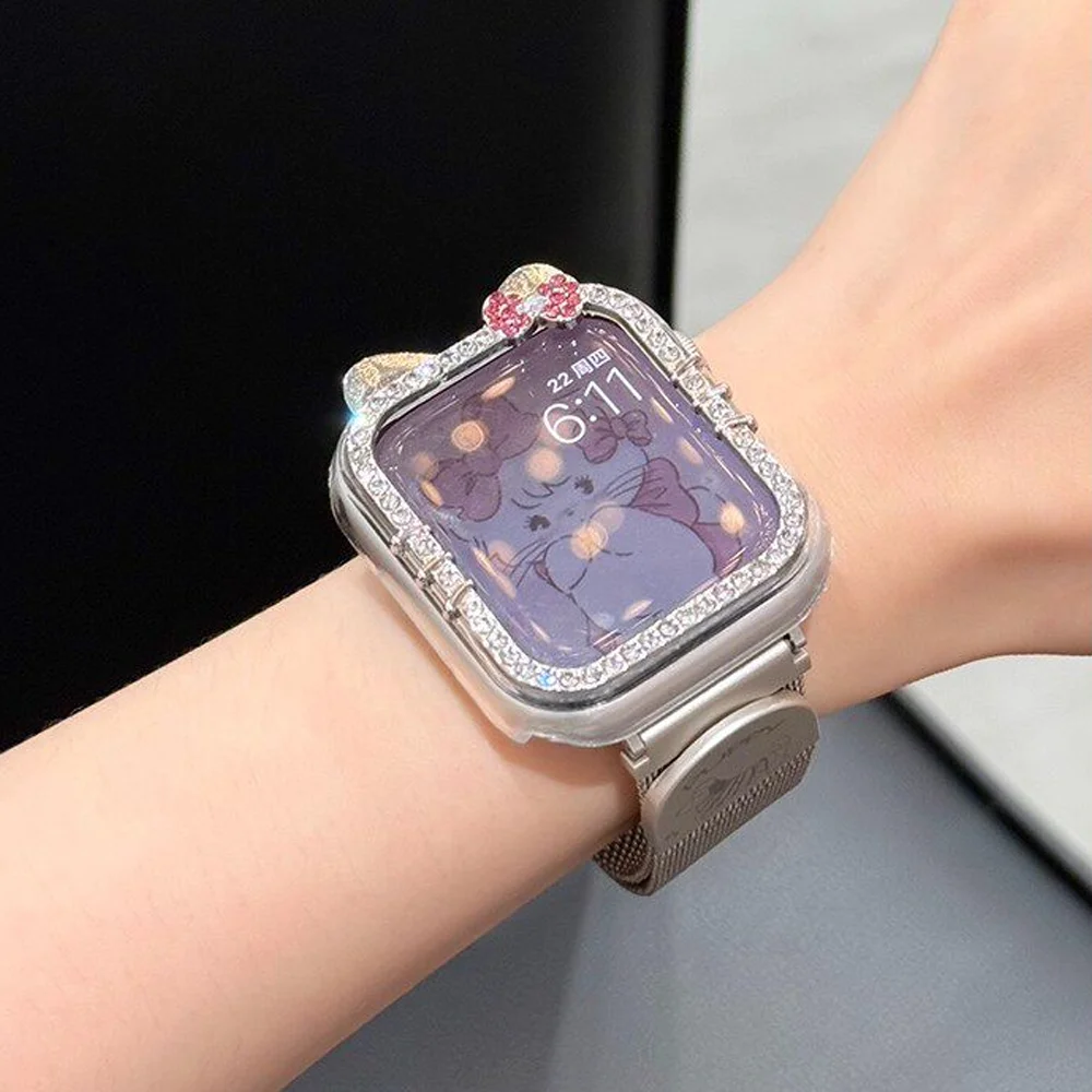 Kitty Cat Diamond Case for HUAWEI watch Fit 5 Protective Hollow Hard PC Bumper Frame Shell HUAWEI watch Fit5 Cover view 3