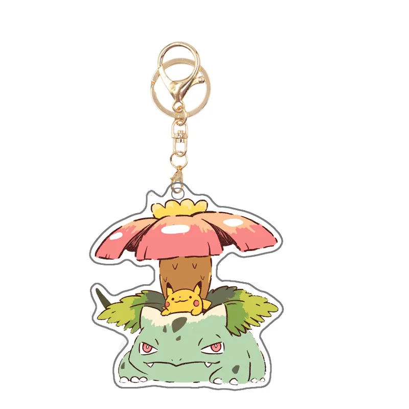 الأصلي الذاتي الصنع البوكيمون الاكريليك Dragonite Lugia Qikachu Gengar Venusaur Charizard Blastoise أنيمي الطرفية المفاتيح قلادة