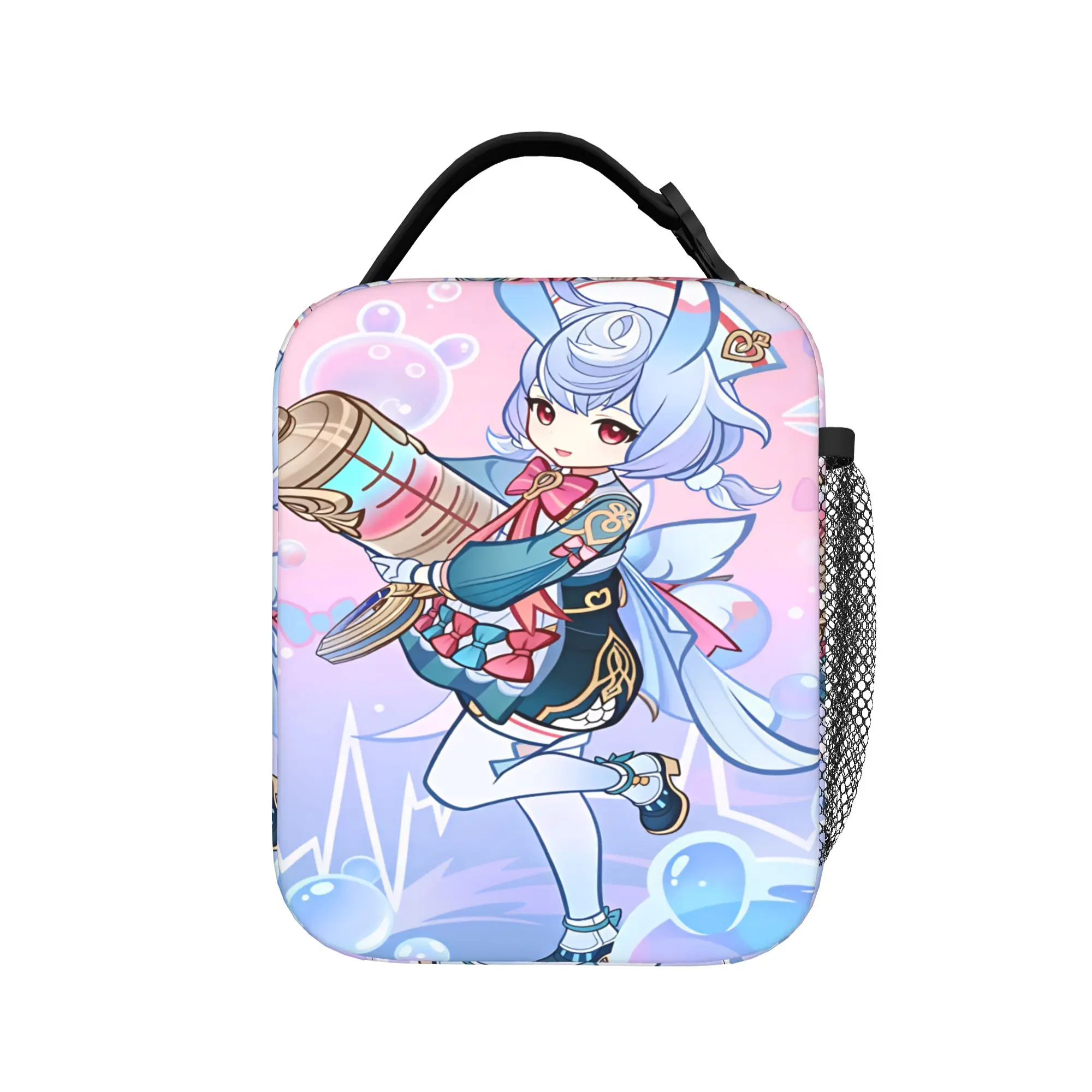 Genshin Impact Lunch Bag Game Character School Lunch Box For Adult Casual Tote Food Bags Oxford Portable Zipper Cooler Bag