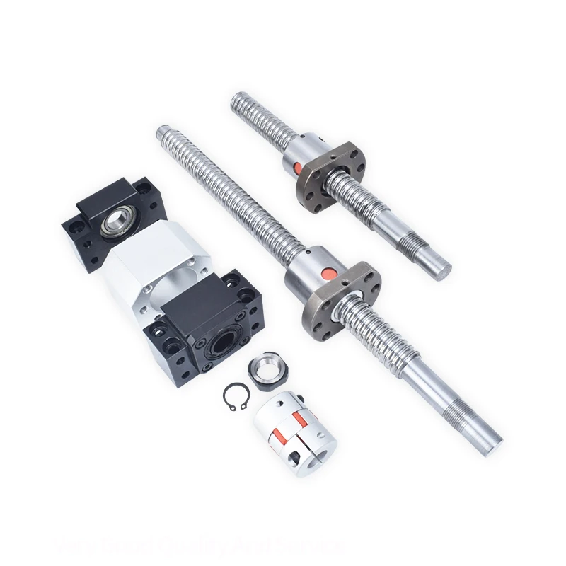 Lead Screw Rotation Nut Guide Rails Slide Module Ball Screw CNC Linear Guide Bearing Ground Ball Screw Rod with Nut and Coupling