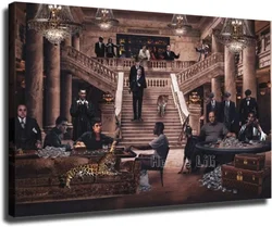 Classic Movie Gangsters Godfather Scar Face Art Poster Canvas Painting Wall Picture Posters And Prints For Living Room Decor