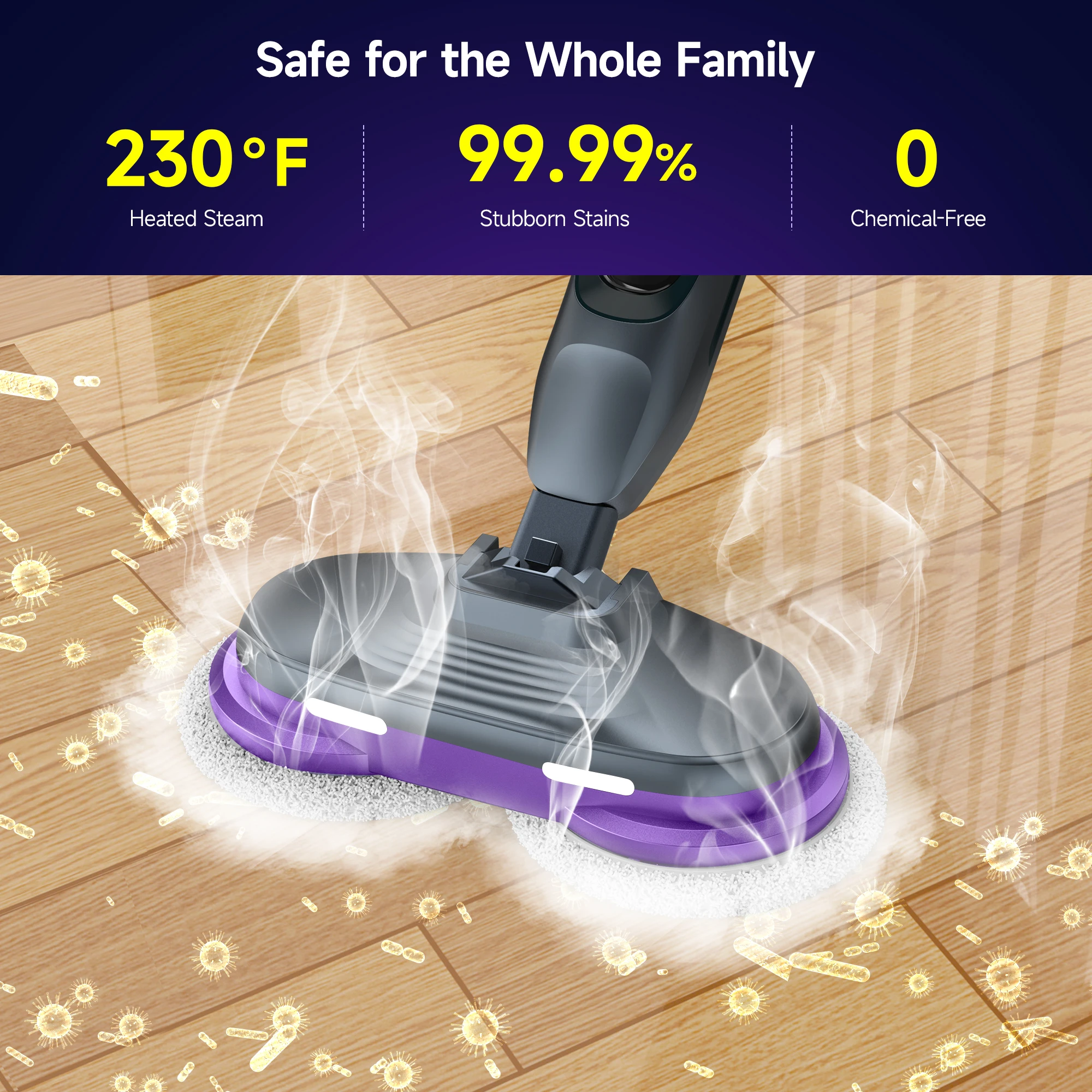 Home Cleaning Steam Mops Wet and Dry Electric Steam Mop High Temperature Vacuum  Floor Cleaner Spray Mop Floor Steam Cleaner - view 2