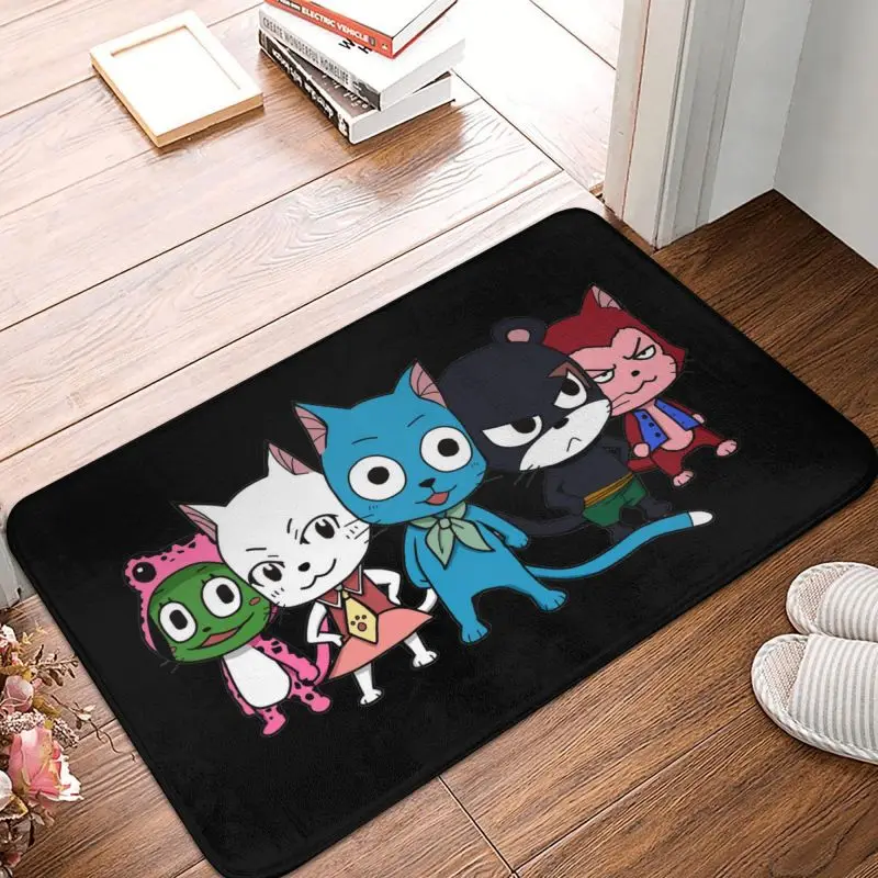 Funny Fairy Tail Cats Front Door Floor Entrance Mat Indoor cartoon Bathroom Kitchen Doormat Bedroom Carpet Rug