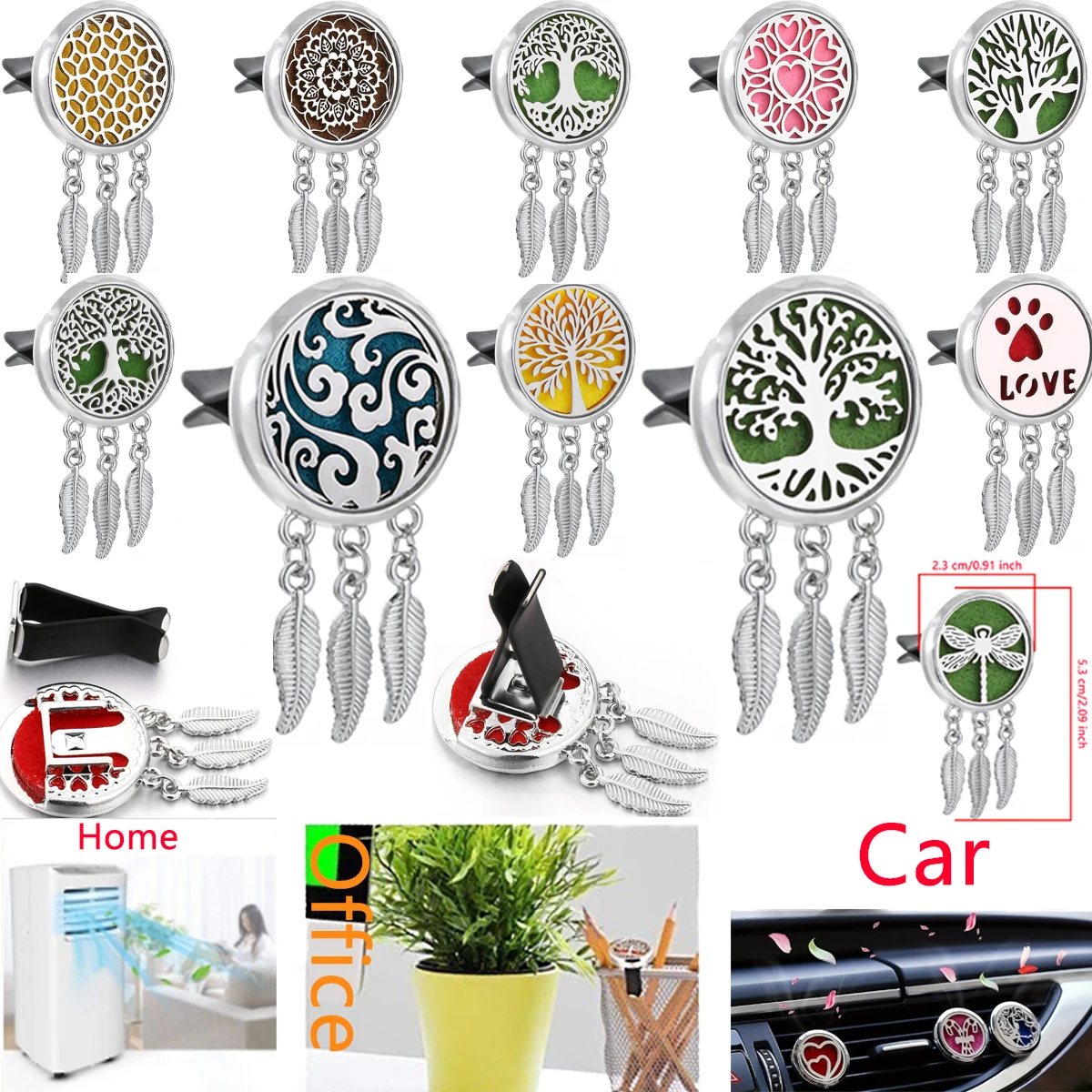1 pc recarregável ambientador de carro perfume pena pingente difusor, carro ar condicionado ventilação acessório interior