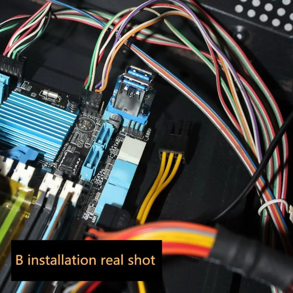 

Female Motherboard Adapter USB 3.0 19 20 Pin Socket to Dual USB 3.0 A Splitter Anti-Interference Ability Stability