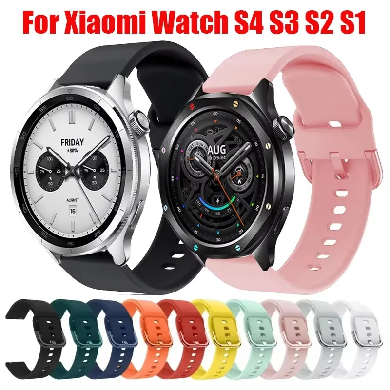 

Silicone Watch strap For Xiaomi Watch S4 S3 S2 S1 Mi Color 2 Soft Bracelet For Xiaomi Watch 2 Pro S1 Active Sports watch strap