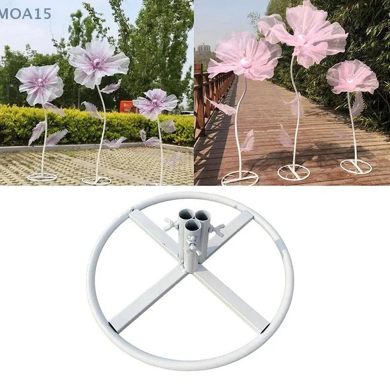 Flower Pole Display Stand DIY Multifunction Metal Accessory Base For Large Floor Standing Flowers For Home Wedding Decorations