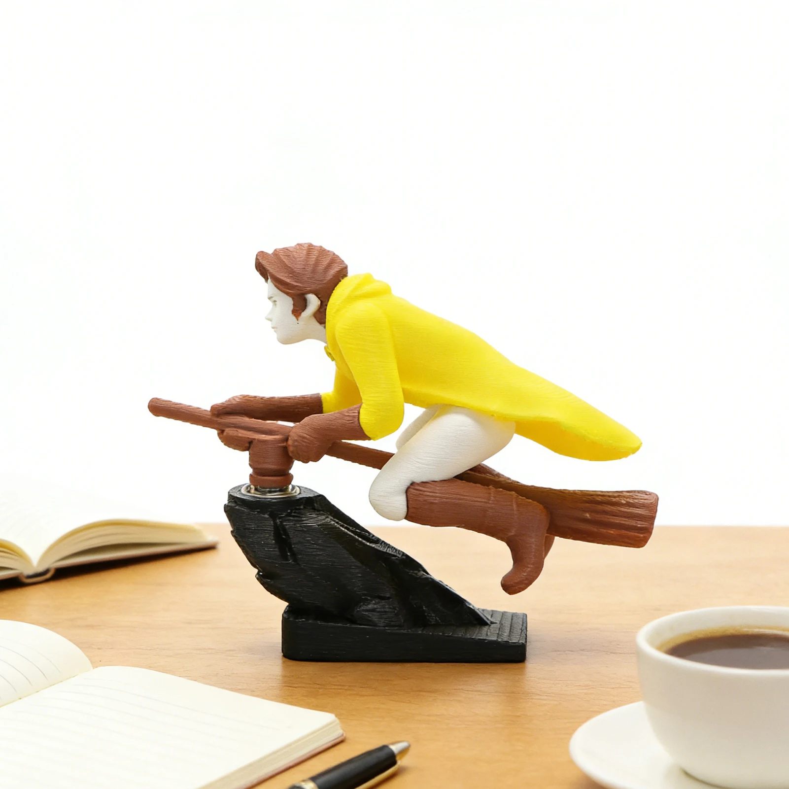 Witch Wizard Broomstick Decoration Magic-Themed Halloween Party Decorative Props Home Office Desktop Ornaments