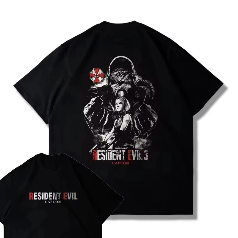 Capcom Games PS5 Resident Evil 4 Remastered تي شيرتات قصيرة الاكمام ملابس للرجال والنساء مطبوعة Harajuku Y2k