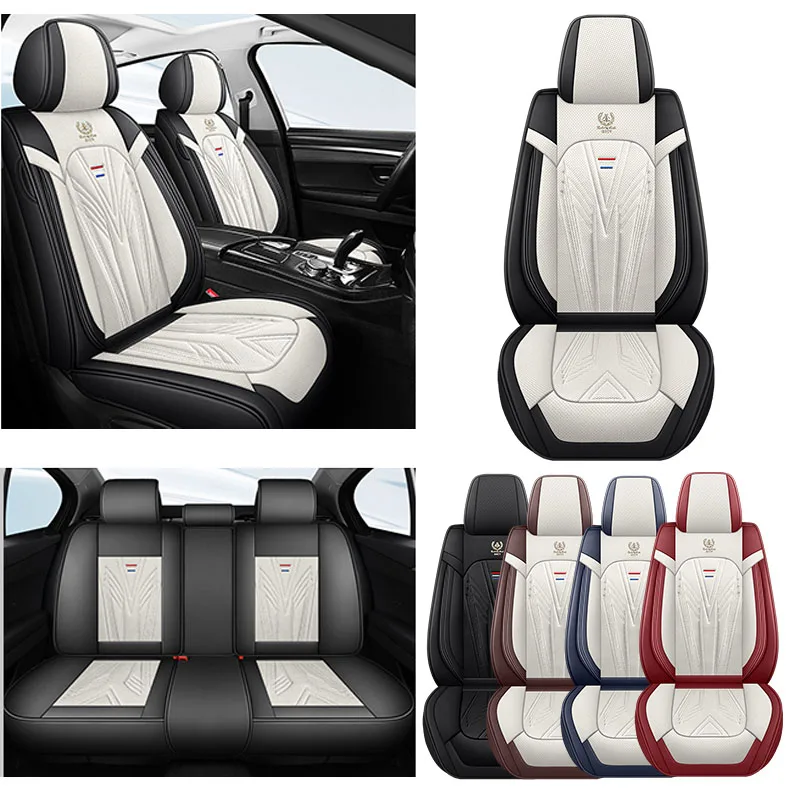 

Premium 5-Seat Car Seat Covers - Breathable Perforated Napa Leather for Comfort and Durability. Universal Fit for Most Cars