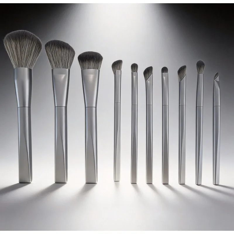 

Makeup Brush Set: 10 Pieces, Loose Brush, Slope Brush, Blush Brush, Foundation Brush, Eyeshadow Brush, Concealer Brush