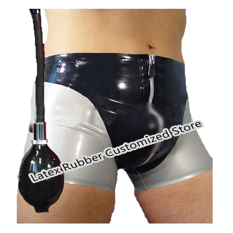 

Latex Gummi Shorts with Sheath Hig Waist Latex Underwear 0.4mm Customized