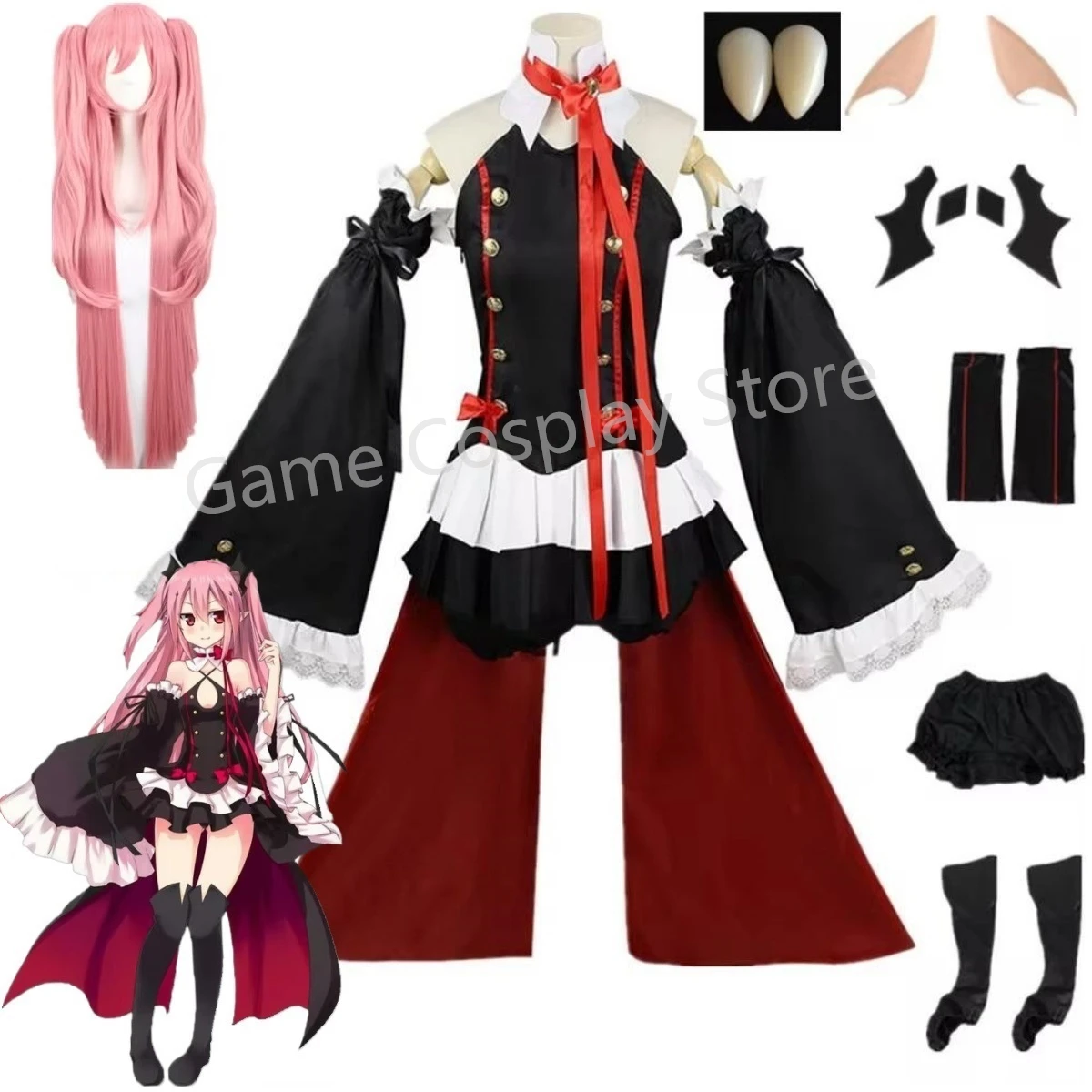 Anime Seraph of the end Krul Tepes Cosplay Vampire Cosplay Costume Female Halloween Vampire Costume Women