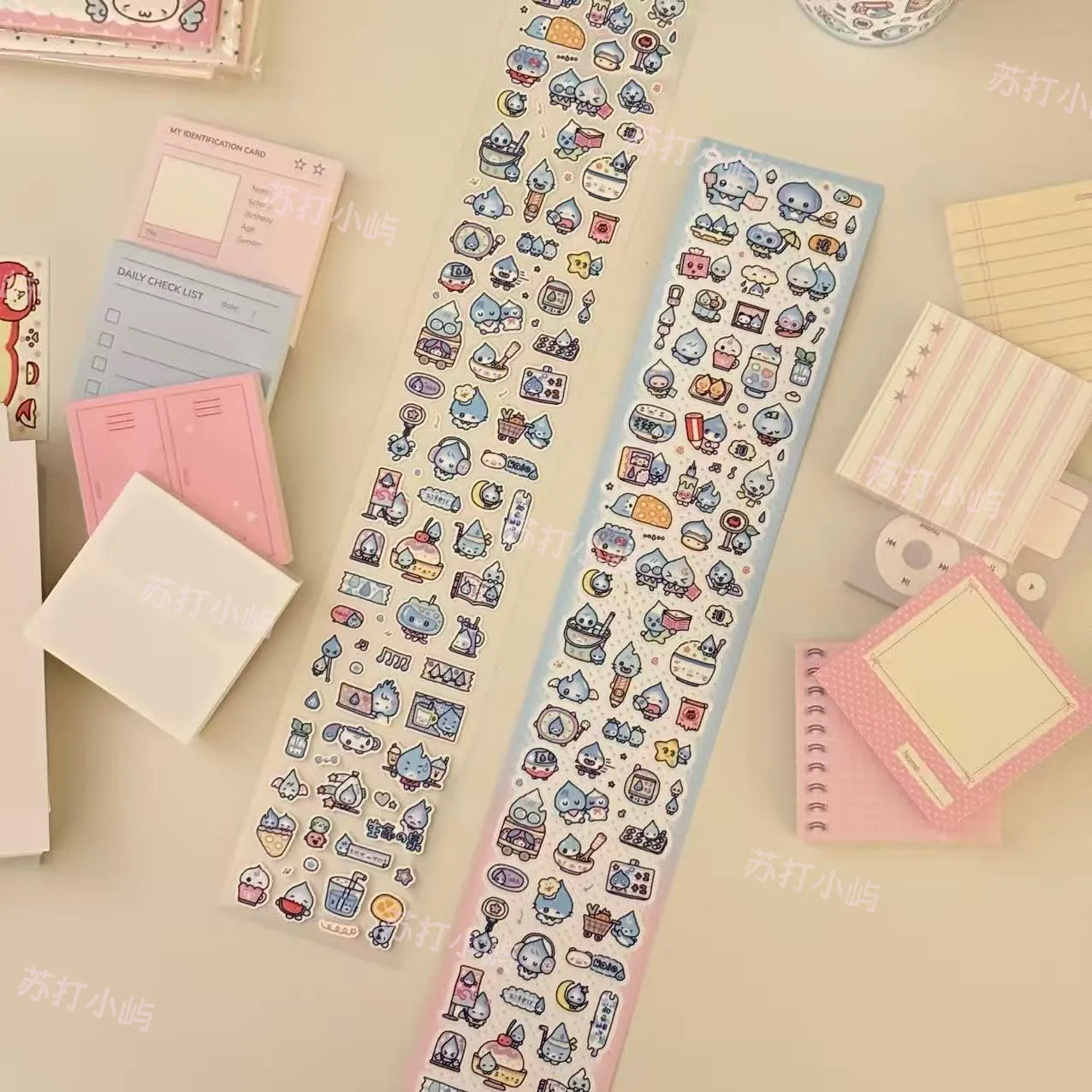 Calpis Blue Series Sticker Roll Soda Island Original Die Cut Cute Decorative Tape for Scrapbooking Journal DIY Craft