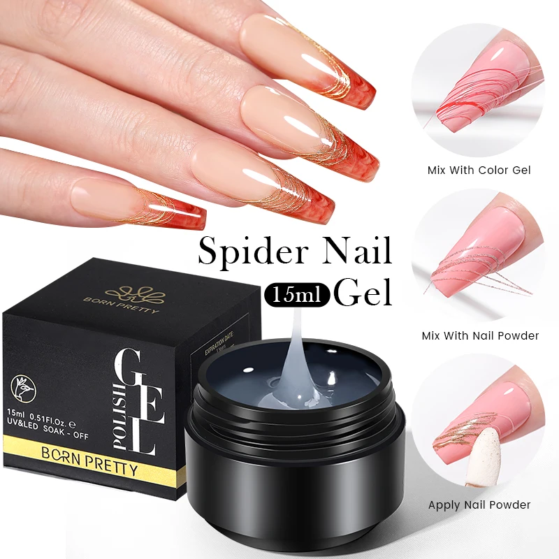 BORN PRETTY Semi-Solid Clear  Hybrid Gel Nel Polish Varnish For Manicure Nail Art Soak Off  UV LED Varnish