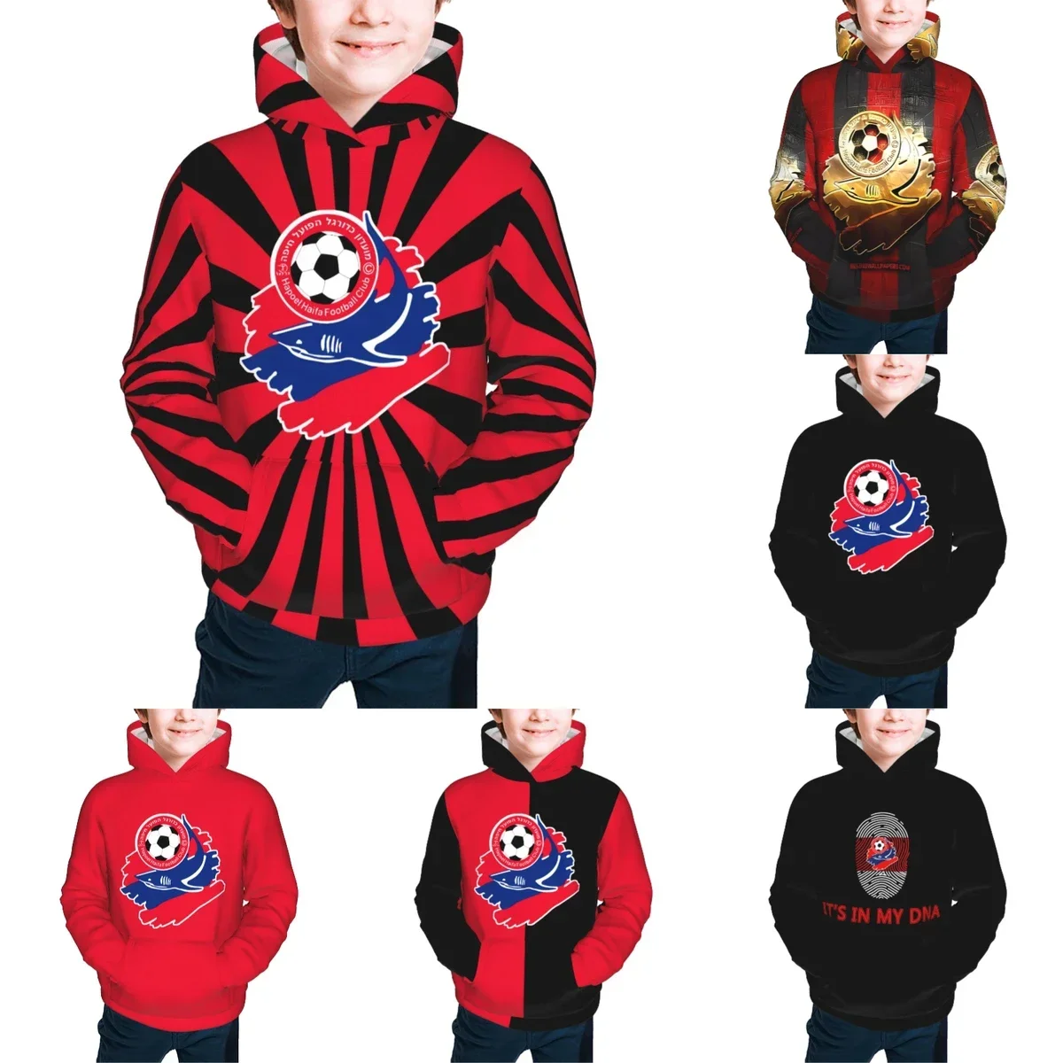 

Hapoel Haifa Children's Pullover Hoodie Youth Sweatshirt Kids Casual Hooded Hoodies Youth Sportswear Tracksuit