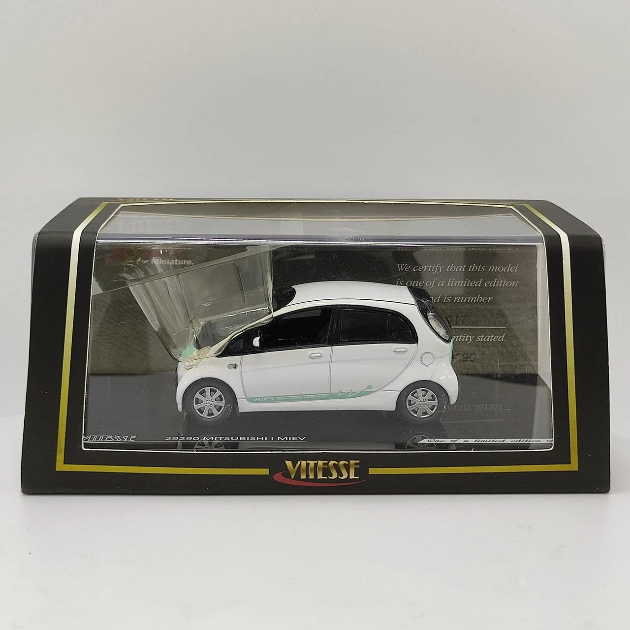 

Paint Surface Defect Box Cracked Diecast VITESSE 1:43 Scale Mitsubishi IMiEV Mosaic Alloy Car Model Collectible Toy Souvenir