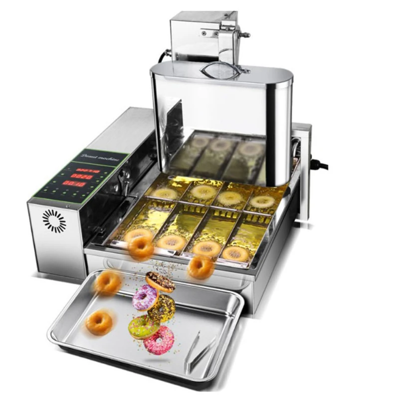 

800-1000 pcs /hr doughnuts 2000W Computer Control Electric Heating 4-Row Automatic Donut Making Machine Auto Doughnut Maker