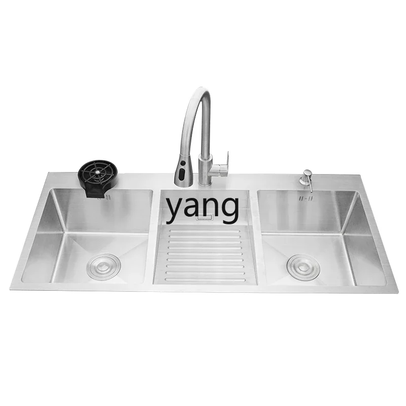 ZL stainless steel balcony laundry sink with rubbing board outdoor handmade integrated laundry basin