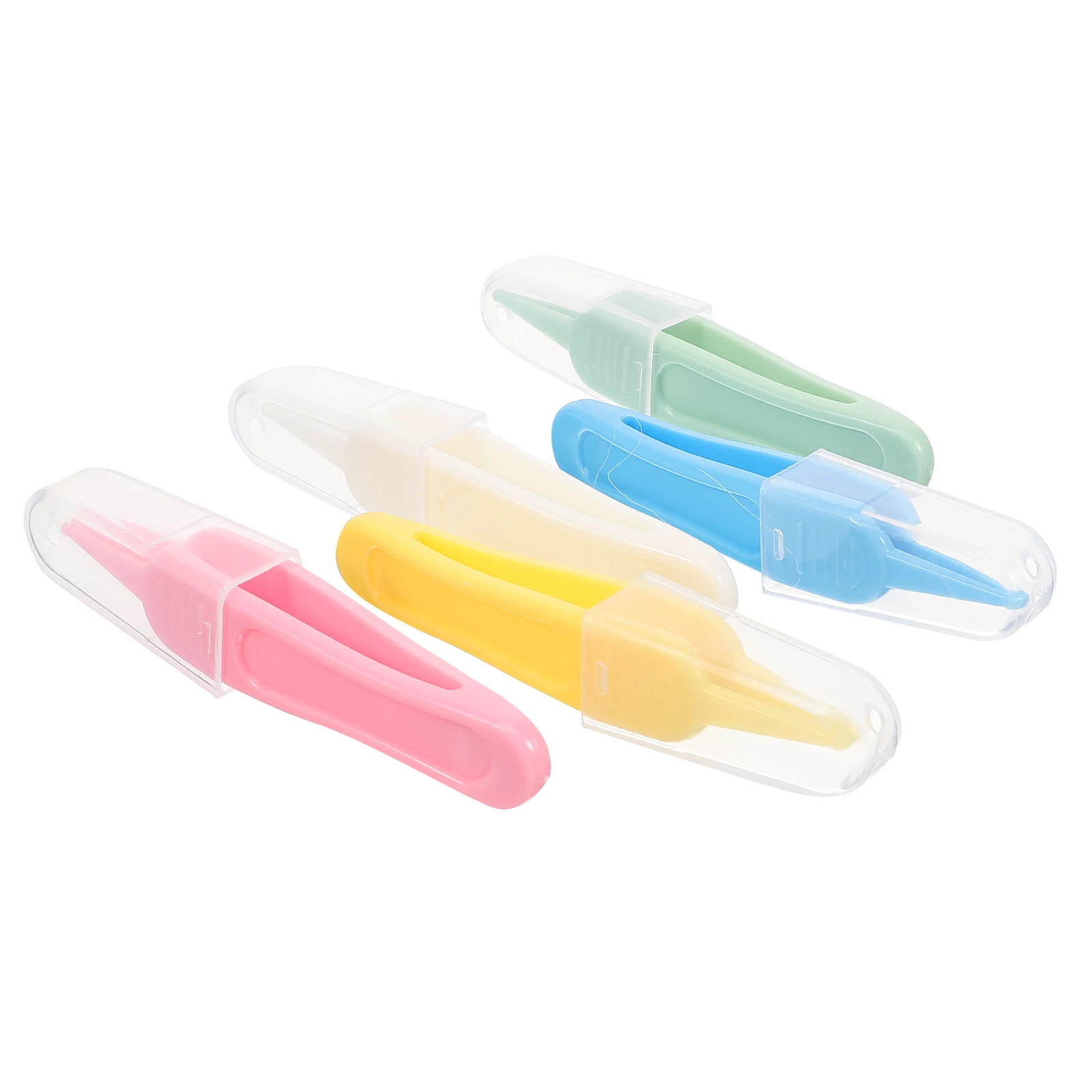 

5pcs Baby Booger Tweezer Newborn Nose Remover Safety Precision Round Tips Booger Picker Portable Cleaner Infant Care