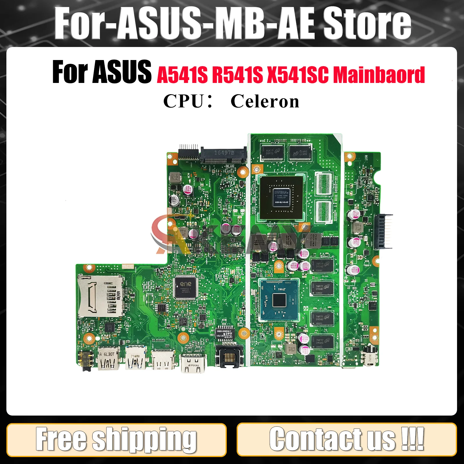 

X541SC Laptop Motherboard For ASUS VivoBook D541S F541S X541SC R541S X541S A541S Mainboard With Celeron CPU 100% tests OK stk