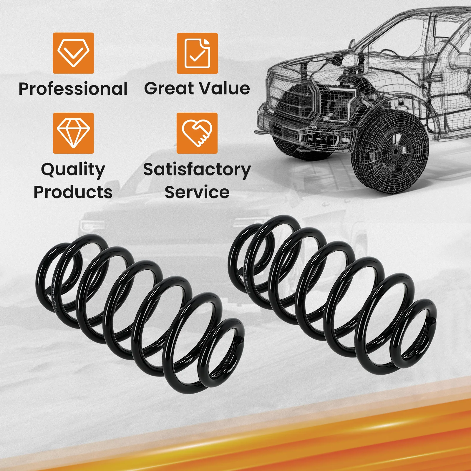 2インチ リアドロップコイルスプリング シボレー タホ サバーバン GMC ユーコン XL 1500 2007-2014用