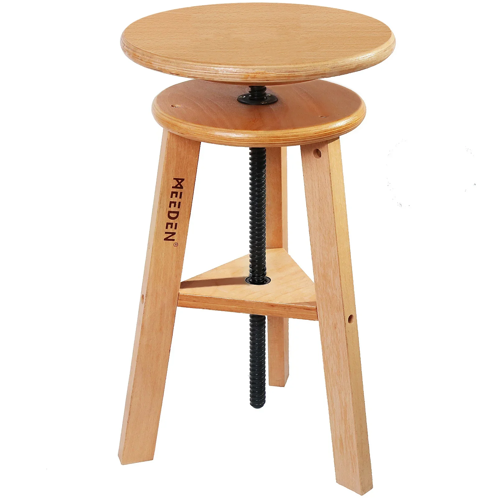 MEEDEN Beech Wood Drafting Stool with Adjustable Height,Artist Stool for studio