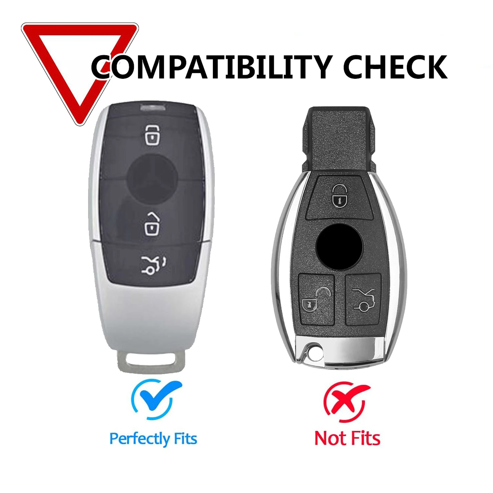 Remote 3 button Car Key Zinc Alloy Chain Shell Cover Case Protector For Mercedes Benz E S Class 2018 2019 2010 2021 2022 2023