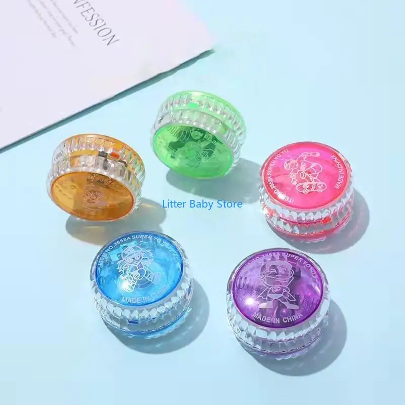 N80C YO YO TOY LED وميض YO YO BALL COLL TONGROTED YO-YO TOY لطفلة Toddler عالية الاستجابة YO YO BALL Street Toy