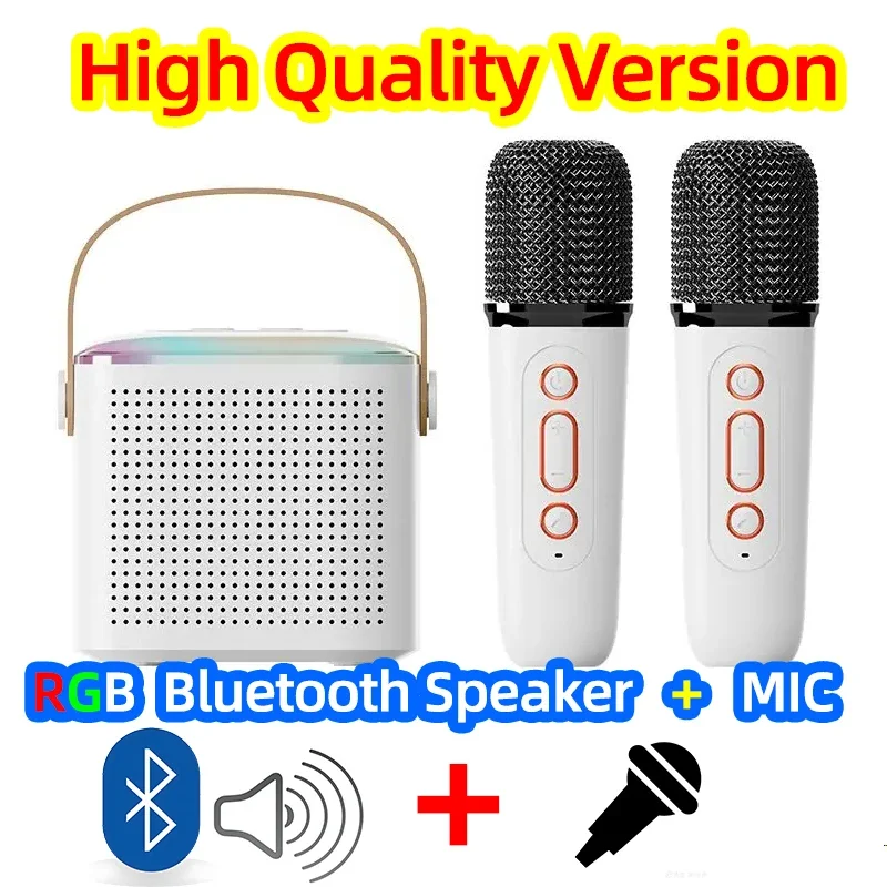 Newest Hot Bluetooth Speaker Portable Home Cute Karaoke Mini Wireless Audio with Microphone K Song Family Singing Machine