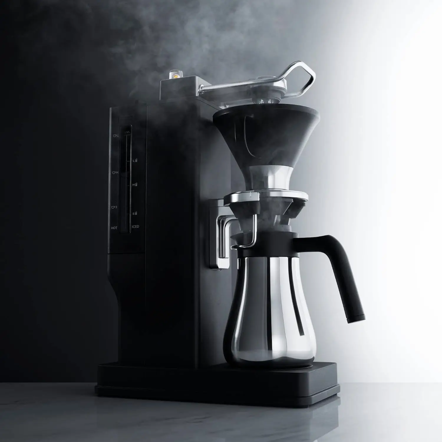 Automatic Pour Over Coffee Maker  Clear Brewing Method  Precise Temperature Regulation  Three Brewing Modes: Regular, Strong