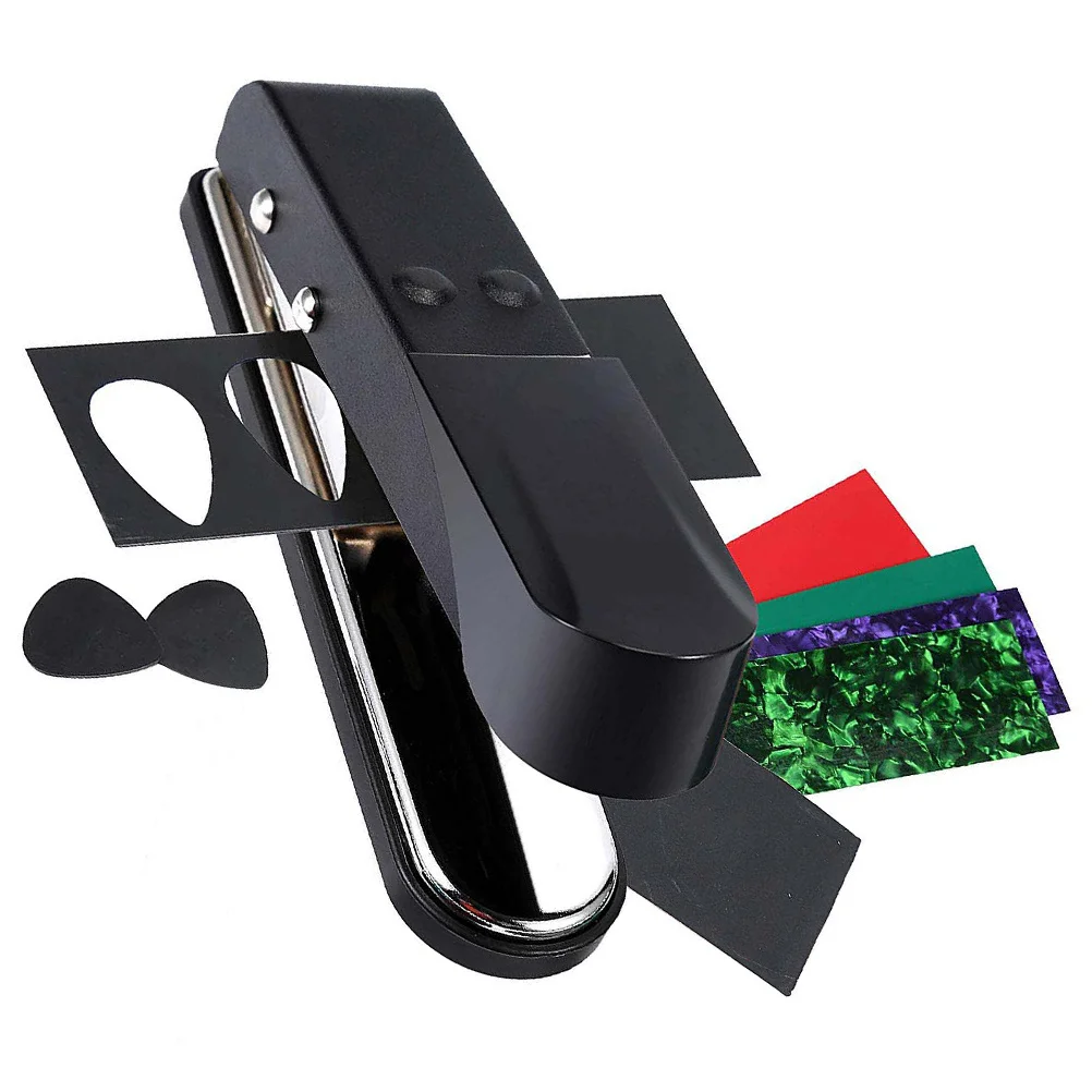 

1Set Guitar Pick Punch DIY Guitar Picks Maker Tool Strong Spring Easy Cut ABS Celluloid Derlin Sheet Plectrum Punch Tool