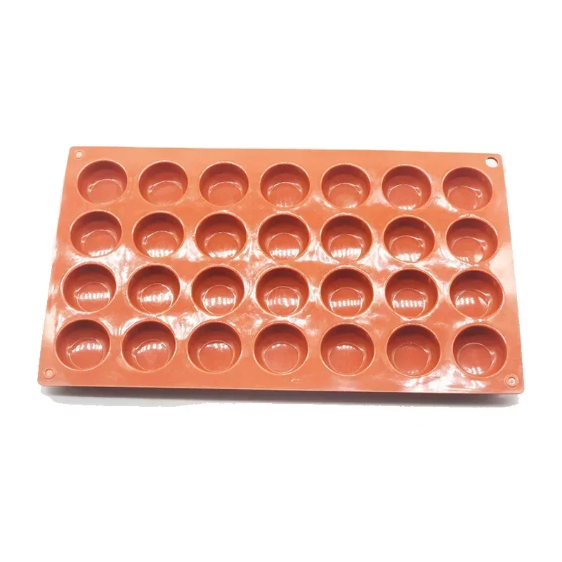 28 Cavity Oblate Round Shape Silicone Cake Mousse Mold Pastry Tools Chocolate Muffin Dessert Pudding Baking Moulds Accessories