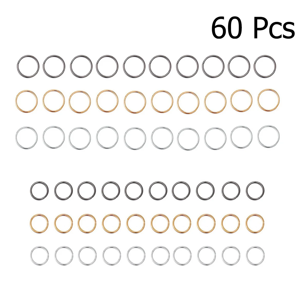 60 قطعة ترصيع الأنف سبيكة عالية البولندية تصميم دائرة بسيطة للجنسين ارتداء اليومي مجوهرات هدية للنساء الرجال الأنف خواتم ديكور #2