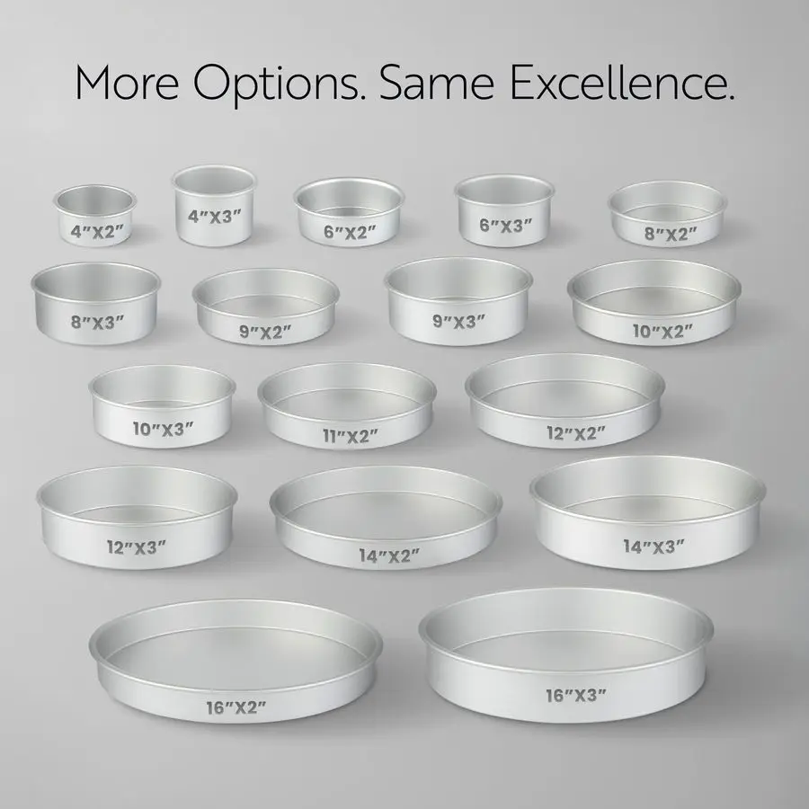 

Cake Pan 12 Pack of 12 Inch Aluminum NonStick Round Baking Pan Even Heat Distribution Silver Durable Bakeware for Professional P