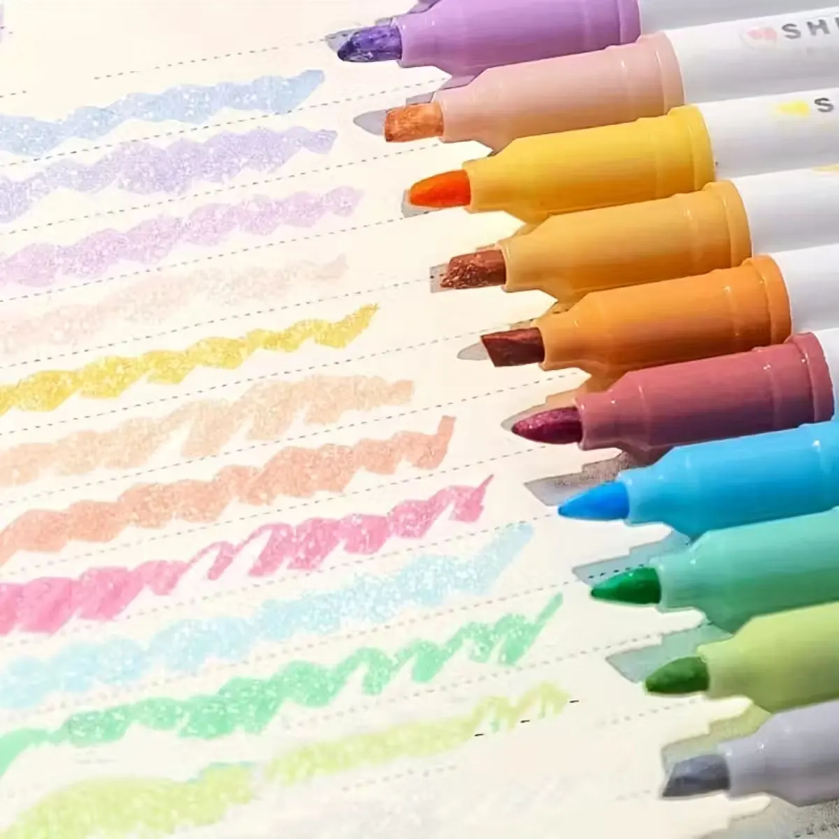 4pcs Sparkling Glitter Highlighters, Assorted Colors, Quick-Dry Ink, Smudge-Proof, for Notes and Crafts