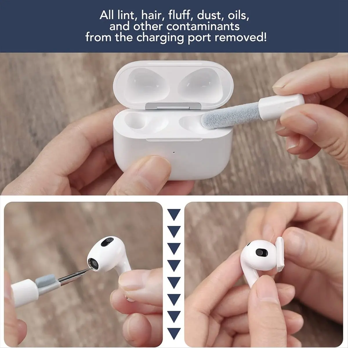 AB06 Cleaning Kit Port Cleaner for Phone Repair and Restore Tool for Pad Watch Cell Phone Charging Port
