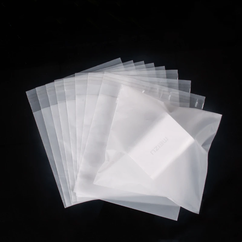 TETP Frosted CPE Self Adhesive Bag Soft Jewelry Accessories Digital Electronic Product Charging Cable Packaging Storage Thicken