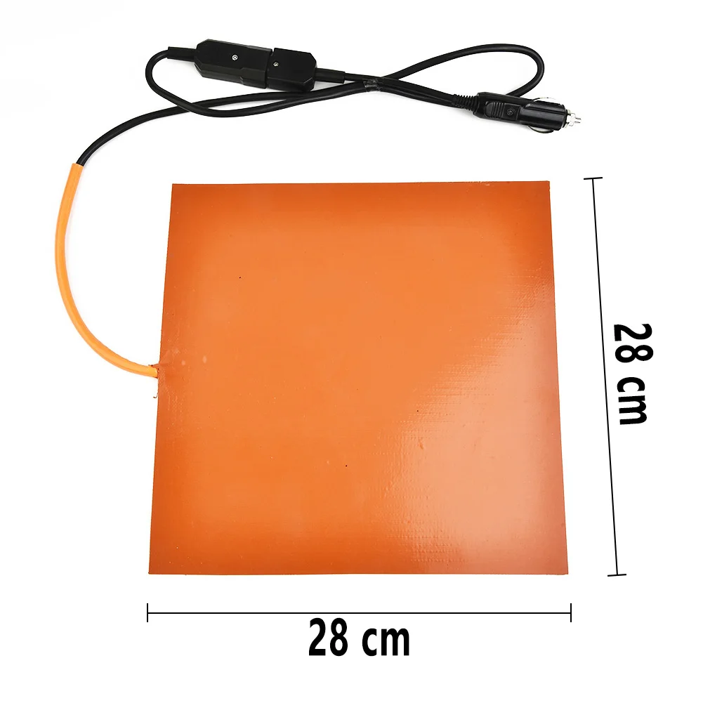 Supply Heating Pad Mat Orange Thermal 28*28cm​ Device Electric Flexible Heater Insulation cloth Tool 100cm Cord