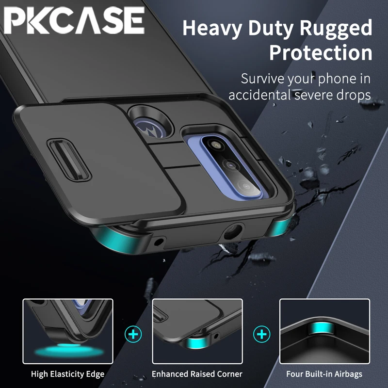 PKCASE Slide Window Shockproof Phone Case For MOTOROLA G Play G Power G Stylus G 5G 2025