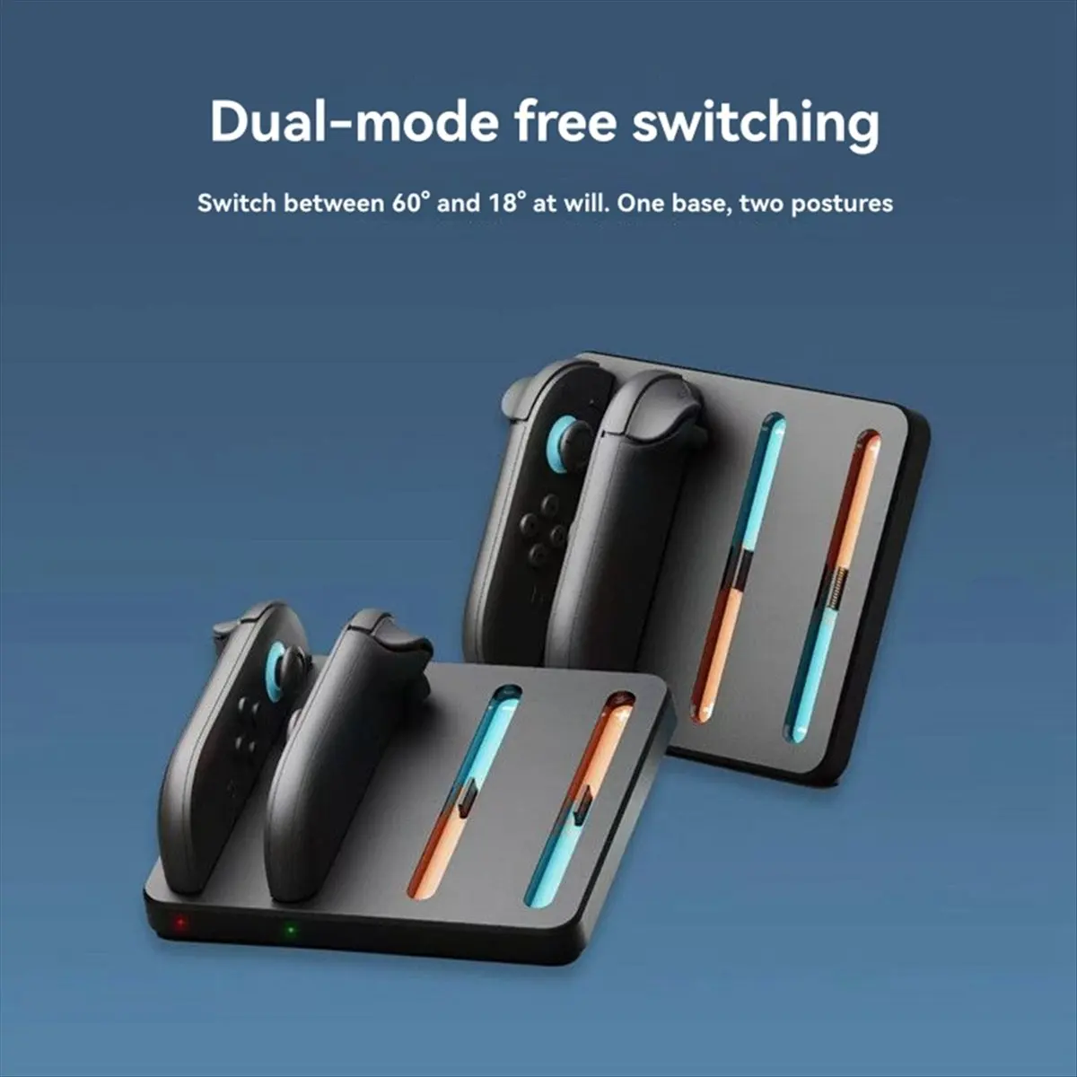  For 2 Charger Dock Station with Charging Cord for Switch 2 Controller Charger with Indicator Light