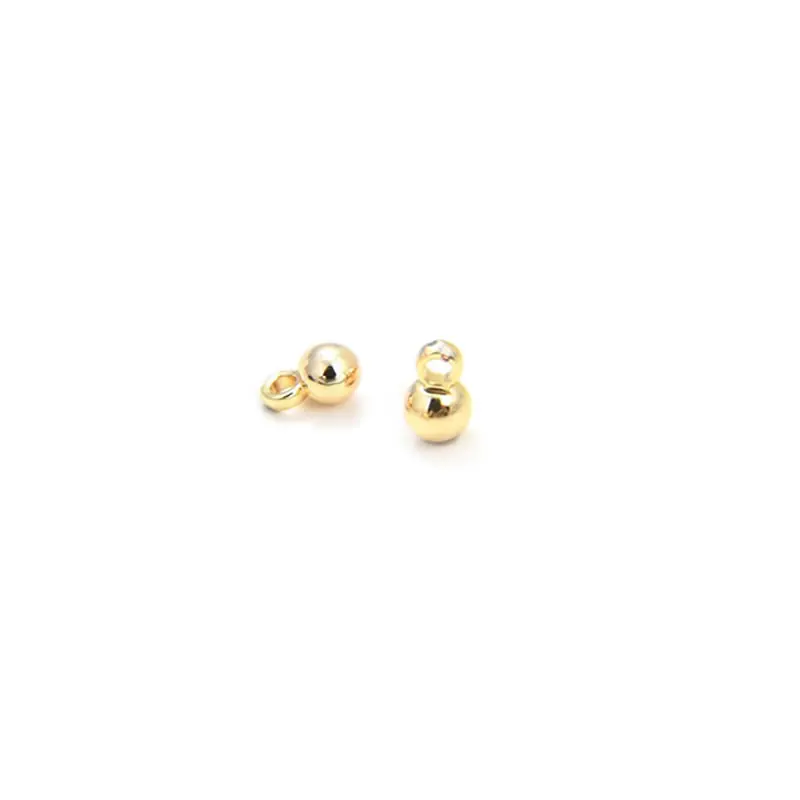 20PCS 18K Gold Color Brass Round Beads Charms End Beads High Quality Diy Jewellery Making Materials Rosediy official-website