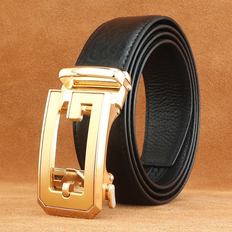 

Fashion Letter G Automatic Buckle luxury belts men full grain leather male designer young male commerce Waistband