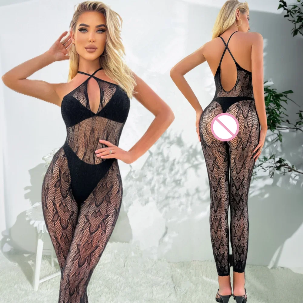 

Женское 10-слойное сексуальное женское белье в сеточку, соблазнительное боди, эротический комбинезон, полые прозрачные чулки для всего тела